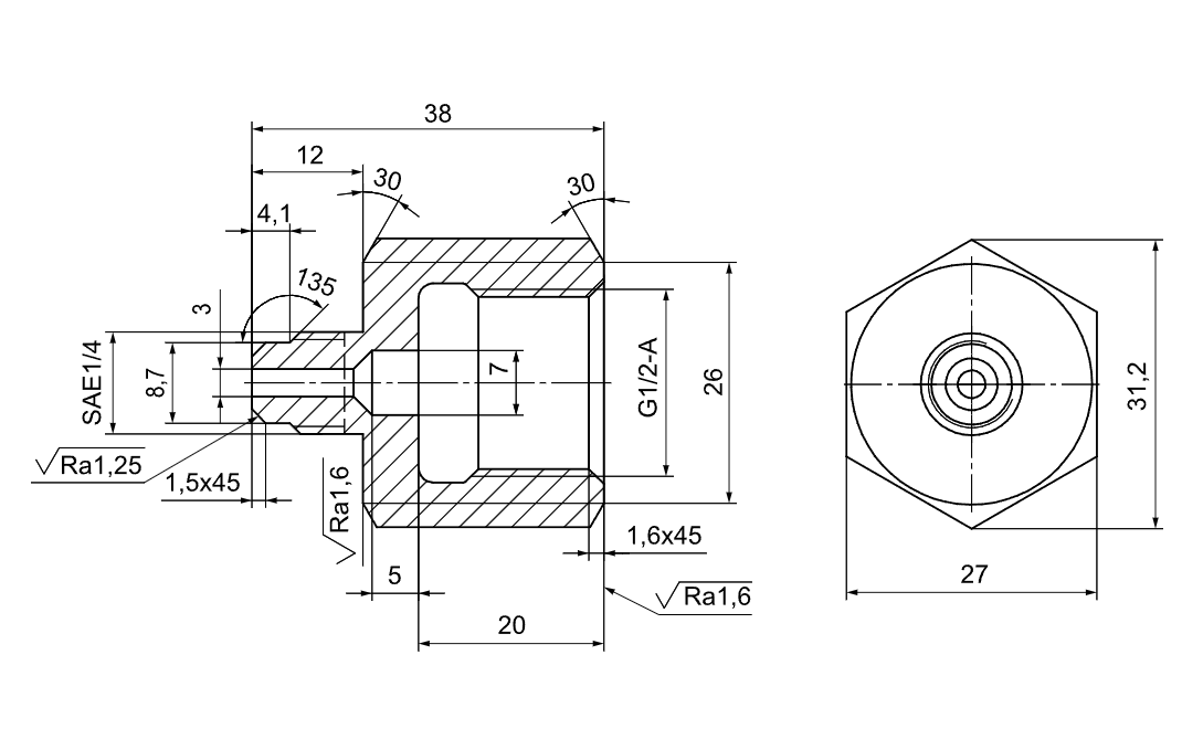 Конструктивное исполнение	УПЛ-В.G1/2.Н.1/4SAE
